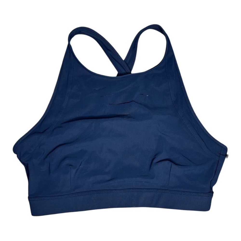 Alo Yoga Navy Ripped Warrior Sports Bra